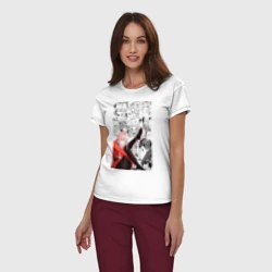 Женская пижама с белой футболкой хлопок Зеро Ту коллаж - фото 2