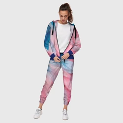 Женский костюм 3D Пастельно-голубые и розовые перья - фото 2