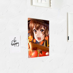 Постер с принтом Konosuba Мэгумин cute для любого человека, вид спереди №3. Цвет основы: белый