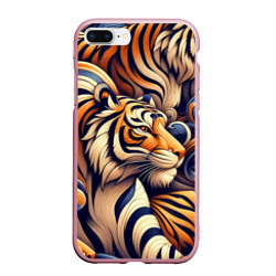Бенгальский тигр - паттерн – Чехол для iPhone 7Plus/8 Plus матовый с принтом купить