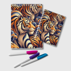 Бенгальский тигр - паттерн – Блокнот с принтом купить