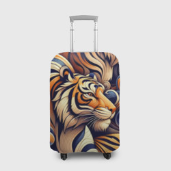 Бенгальский тигр - паттерн – Чехол для чемодана 3D с принтом купить