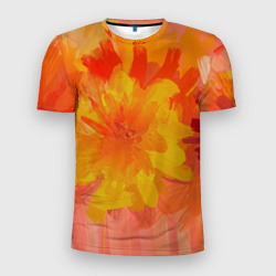 Абстракция цветы мастихин – Мужская футболка 3D Slim с принтом купить со скидкой в -9%