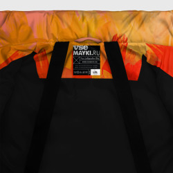 Куртка с принтом Абстракция цветы мастихин для мужчины, вид на модели спереди №4. Цвет основы: черный