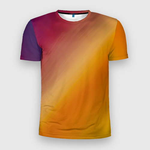 Мужская приталенная футболка с принтом Абстракция солнечный луч, вид спереди №1