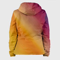 Куртка с принтом Абстракция солнечный луч для женщины, вид сзади №1. Цвет основы: белый