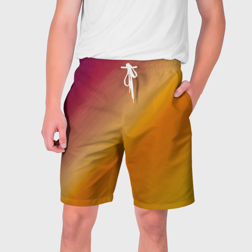 Мужские шорты с принтом Абстракция солнечный луч, вид спереди №1