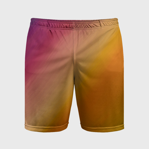 Мужские шорты спортивные с принтом Абстракция солнечный луч, вид спереди №1