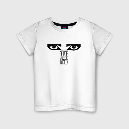 Детская футболка из хлопка с принтом Siouxsie and the Banshees - Eyes, вид спереди №1