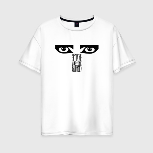 Женская футболка из хлопка оверсайз с принтом Siouxsie and the Banshees - Eyes, вид спереди №1