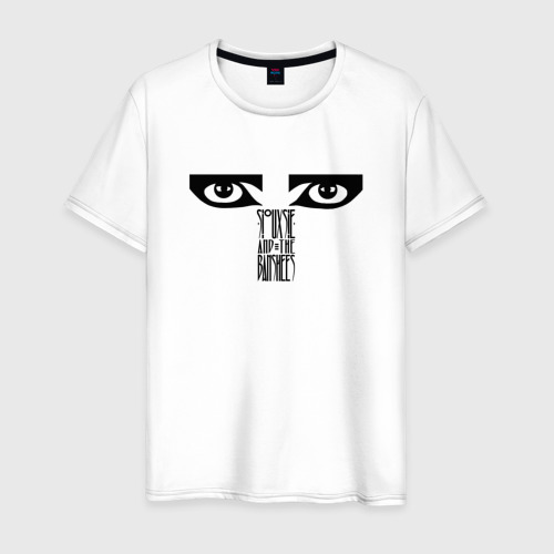 Мужская футболка из хлопка с принтом Siouxsie and the Banshees - Eyes, вид спереди №1