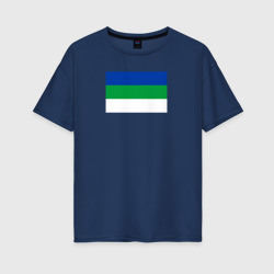 Флаг Коми – Женская футболка хлопок Oversize с принтом купить со скидкой в -16%