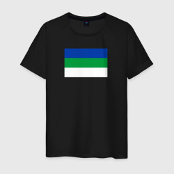 Флаг Коми – Мужская футболка хлопок с принтом купить со скидкой в -20%