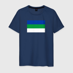 Флаг Коми – Мужская футболка хлопок с принтом купить со скидкой в -20%