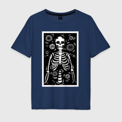 Скелет иллюстрация – Мужская футболка хлопок Oversize с принтом купить со скидкой в -16%