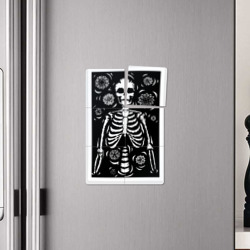 Плакат с принтом Скелет иллюстрация для любого человека, вид спереди №4. Цвет основы: белый