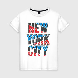 Америка Нью-Йорк – Женская футболка хлопок с принтом купить со скидкой в -20%