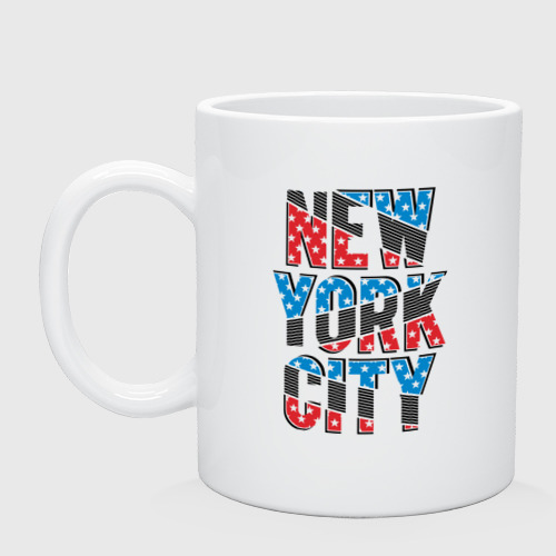 Кружка керамическая с принтом Америка Нью-Йорк, вид спереди №1