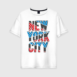 Америка Нью-Йорк – Женская футболка хлопок Oversize с принтом купить со скидкой в -16%
