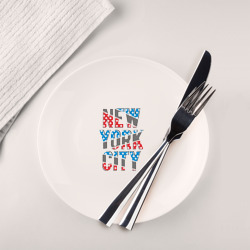 Америка Нью-Йорк – Тарелка с принтом купить