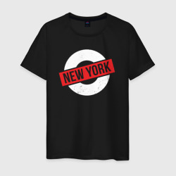 New York vibe – Мужская футболка хлопок с принтом купить со скидкой в -20%