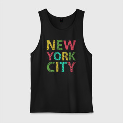 New York city colors – Мужская майка хлопок с принтом купить