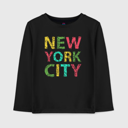 New York city colors – Детский лонгслив хлопок с принтом купить со скидкой в -20%
