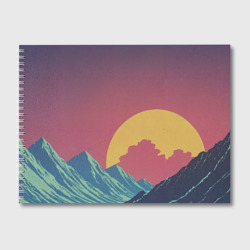 Абстрактные винтажные горы – Альбом для рисования с принтом купить со скидкой в -45%