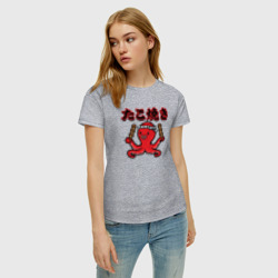 Женская футболка хлопок Осьминог и данго - фото 2