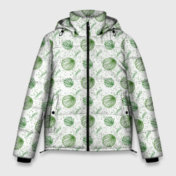 Спелый сочный арбуз узор – Мужская зимняя куртка 3D с принтом купить