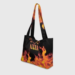 Пляжная сумка 3D Алла - имя в огне - фото 2
