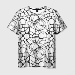 Мужская футболка 3D Абстрактный нейрографический узор