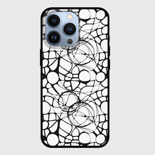 Чехол для iPhone 13 Pro с принтом Абстрактный нейрографический узор, вид спереди №1