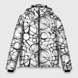 Абстрактный нейрографический узор – Мужская зимняя куртка 3D с принтом купить