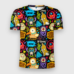 Follow your dream monsters – Мужская футболка 3D Slim с принтом купить со скидкой в -9%