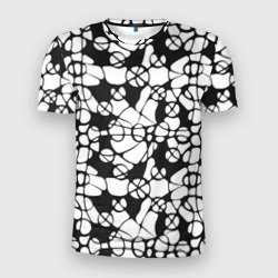 Абстрактный узор из кругов и овалов – Мужская футболка 3D Slim с принтом купить со скидкой в -9%