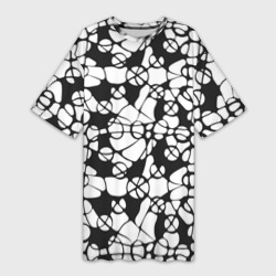 Абстрактный узор из кругов и овалов – Платье-футболка 3D с принтом купить