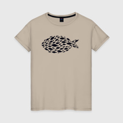 Рыбная рыба – Женская футболка хлопок с принтом купить со скидкой в -20%