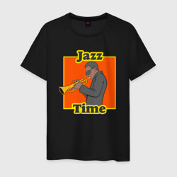 Время джаза – Мужская футболка хлопок с принтом купить со скидкой в -20%