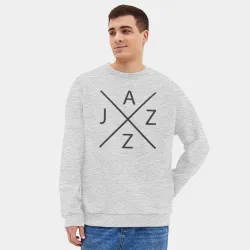 Мужской свитшот oversize без начеса хлопок Джаз стиль - фото 2