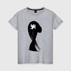 Girl in black – Женская футболка хлопок с принтом купить со скидкой в -20%