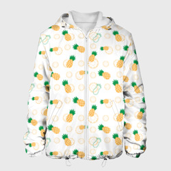 Узор из ананасов и кусочков ананаса – Мужская куртка 3D с принтом купить со скидкой в -10%