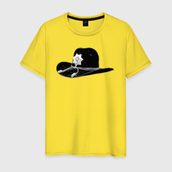 С шляпой Рика Граймса – Мужская футболка хлопок с принтом купить со скидкой в -20%