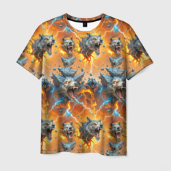 Волки и камни – Мужская футболка 3D с принтом купить со скидкой в -26%