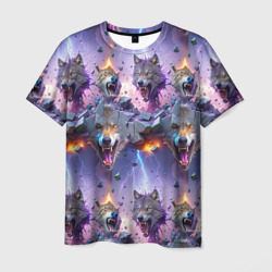 Волки и молнии – Мужская футболка 3D с принтом купить со скидкой в -26%