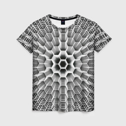 Бесконечный гексагональный каркас – Женская футболка 3D с принтом купить со скидкой в -26%