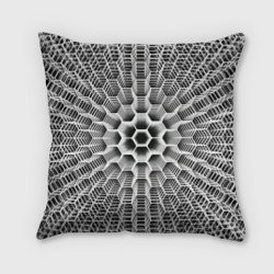 Бесконечный гексагональный каркас – Подушка 3D с принтом купить
