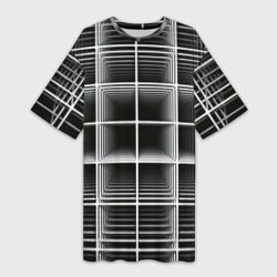 Кубический каркас – Платье-футболка 3D с принтом купить