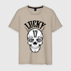 Lucky skull – Мужская футболка хлопок с принтом купить со скидкой в -20%