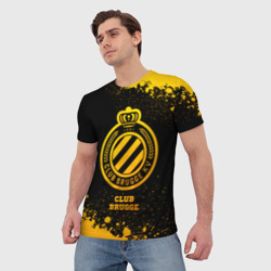 Мужская футболка 3D Club Brugge - gold gradient - фото 2